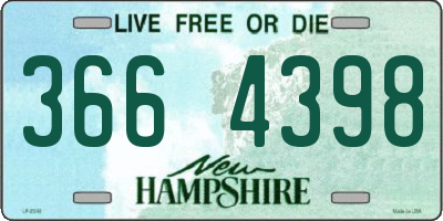 NH license plate 3664398