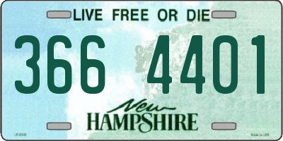 NH license plate 3664401