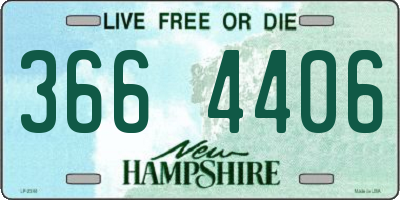 NH license plate 3664406