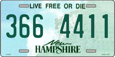 NH license plate 3664411