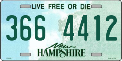 NH license plate 3664412