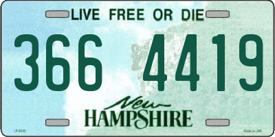 NH license plate 3664419