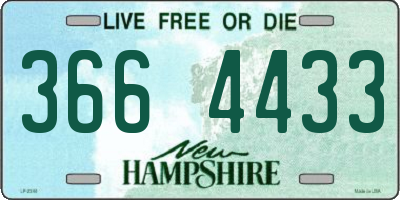 NH license plate 3664433