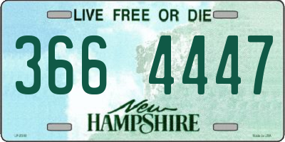 NH license plate 3664447