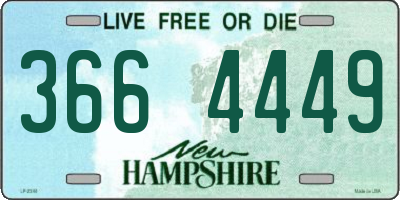NH license plate 3664449