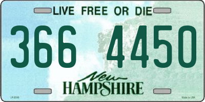 NH license plate 3664450