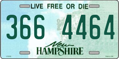 NH license plate 3664464
