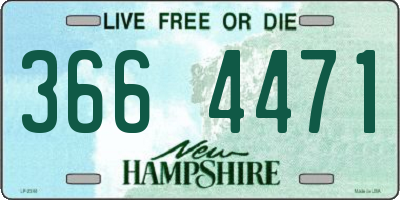 NH license plate 3664471