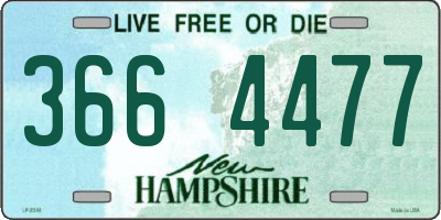 NH license plate 3664477