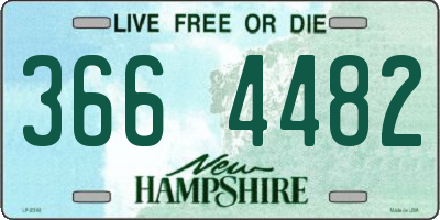 NH license plate 3664482