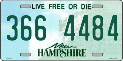NH license plate 3664484