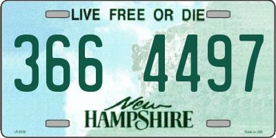 NH license plate 3664497