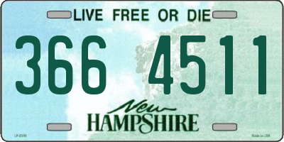 NH license plate 3664511