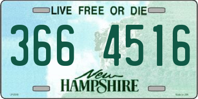 NH license plate 3664516