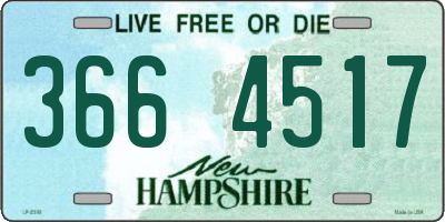 NH license plate 3664517