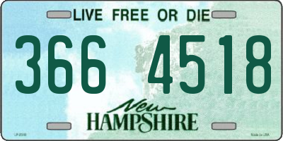NH license plate 3664518
