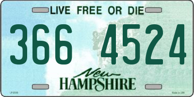 NH license plate 3664524