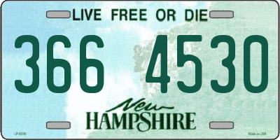 NH license plate 3664530