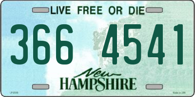 NH license plate 3664541