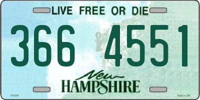 NH license plate 3664551