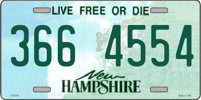 NH license plate 3664554
