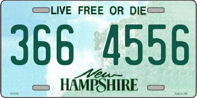 NH license plate 3664556