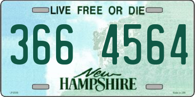 NH license plate 3664564