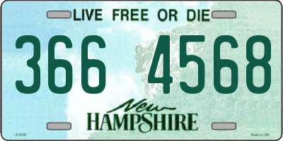 NH license plate 3664568