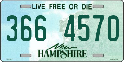 NH license plate 3664570