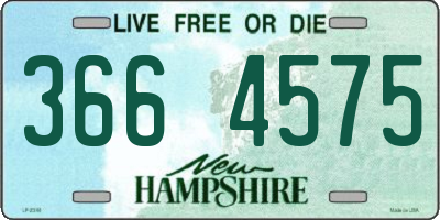 NH license plate 3664575