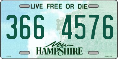 NH license plate 3664576