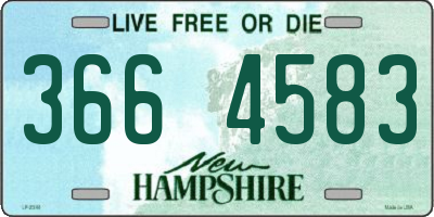 NH license plate 3664583