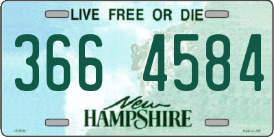 NH license plate 3664584
