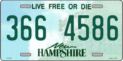 NH license plate 3664586