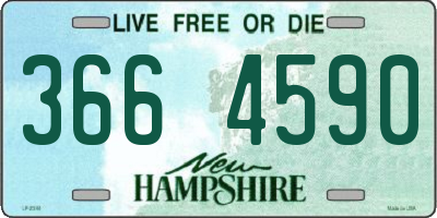 NH license plate 3664590
