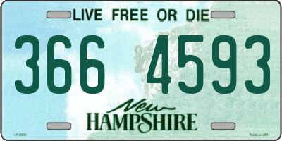 NH license plate 3664593