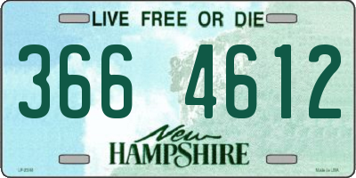 NH license plate 3664612