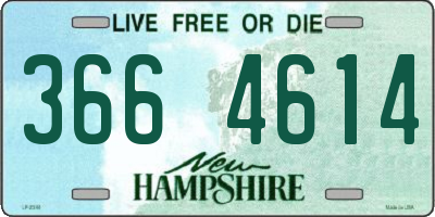 NH license plate 3664614