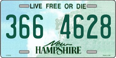 NH license plate 3664628