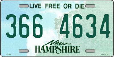 NH license plate 3664634