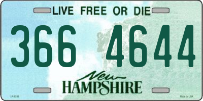 NH license plate 3664644