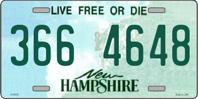 NH license plate 3664648