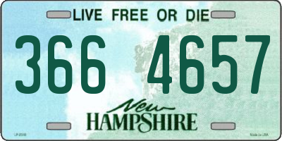 NH license plate 3664657
