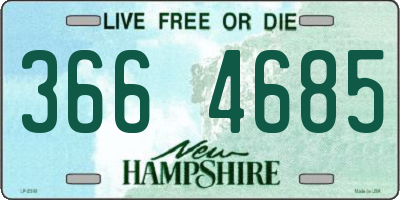 NH license plate 3664685