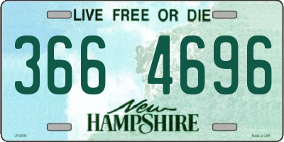 NH license plate 3664696