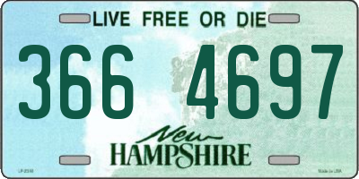 NH license plate 3664697