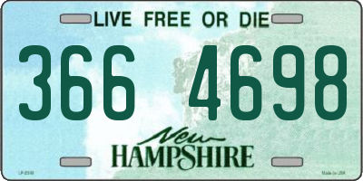NH license plate 3664698