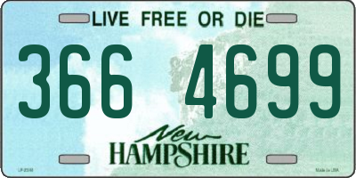 NH license plate 3664699