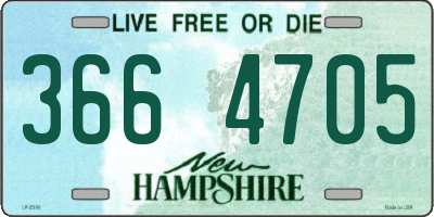 NH license plate 3664705
