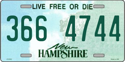 NH license plate 3664744